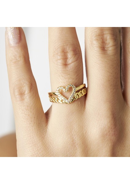 Taşlı Kalp Kolye modelleri