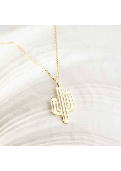 925 Ayar Gümüş Kaktüs Kolye Özel Tasarım