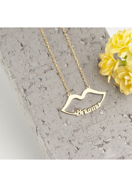 925 Ayar Gümüş Dudak Kolye Özel Tasarım fiyatları