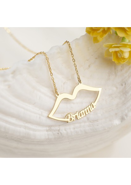 925 Ayar Gümüş Dudak Kolye Özel Tasarım fırsatları