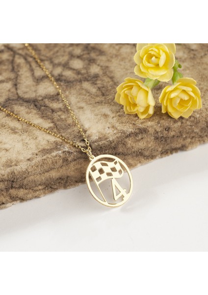 925 Ayar Gümüş Yarış Bayrağı Kolye Özel Tasarım modelleri