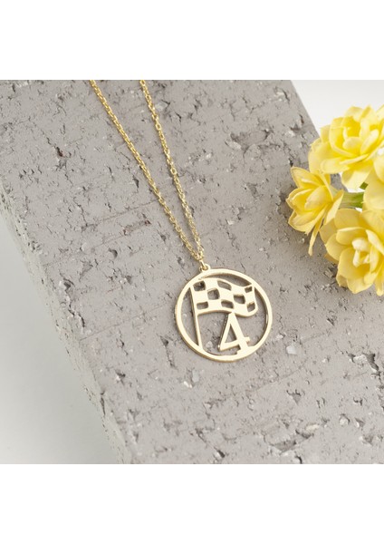 925 Ayar Gümüş Yarış Bayrağı Kolye Özel Tasarım fırsatları