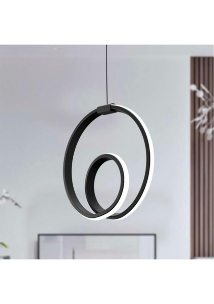 Orjin Siyah Tekli Sarkit LED Günışığı Ultra Ledli Salon Mutfak Oda Hol Ledli Avize
