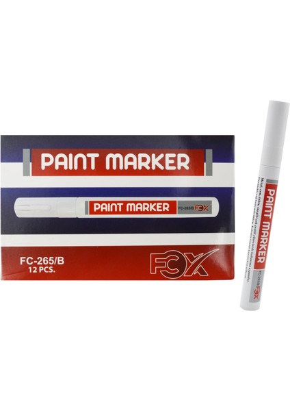 Paint Marker Kalem Beyaz 12 Adet FC-265/B