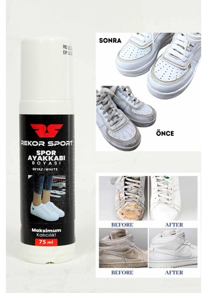 Sport Beyaz Ayakkabı Boyası 75 ml Unisex Beyaz Ayakkabı Boyası RS102102-1