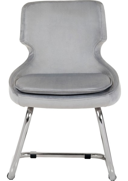 Krom Metal Ayaklı Misafir Koltuğu Bekleme Koltuğu Selekulak (Baby Face Kumaş)