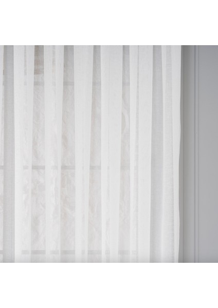 Boutique Curtain Keten 1/2.5 Orta Pile Tül Perde Rustik/ Korniş Uyumlu