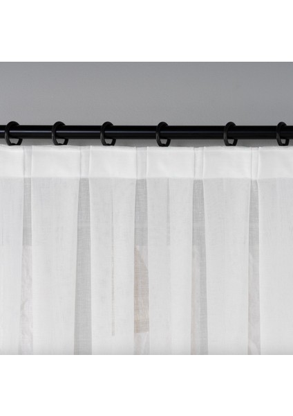 Boutique Curtain Keten 1/2.5 Orta Pile Tül Perde Rustik/ Korniş Uyumlu