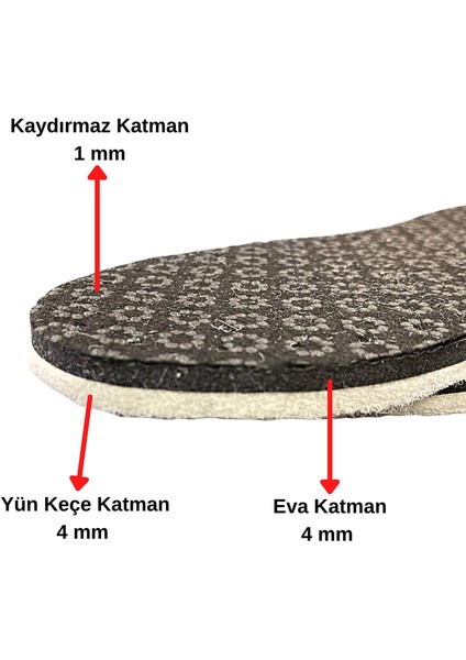 1 Çift Beyaz Keçe Kaydırmazdelikli Hobi Örgü Panduf Patik Tabanı