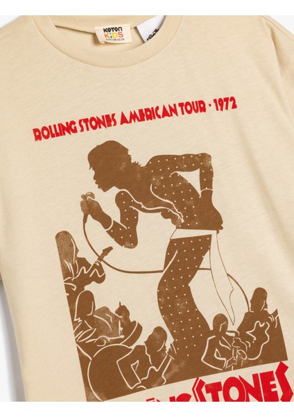 Rolling Stones T-Shirt Lisanslı Kısa Kollu Bisiklet Yaka Pamuklu