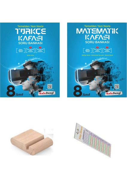 8. Sınıf LGS Türkçe Soru Bankası - Matematik Soru Bankası + Telefon Tutucu