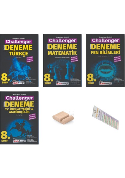 8. Sınıf LGS Challenger Türkçe Denemesi - Matematik Denemesi - Fen Bilimleri Denemesi - İnkılap Denemesi + Telefon Tutucu