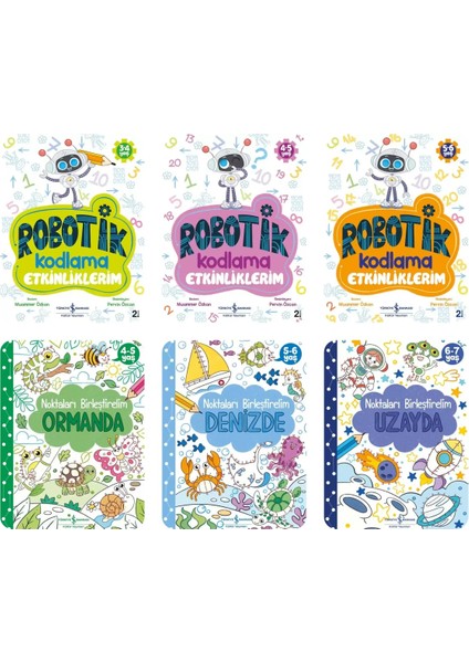 3-4 Yaş Robotik Kodlama Etkinliklerim - 4-5 Yaş Robotik Kodlama Etkinliklerim - 5-6 Yaş Robotik Kodlama Etkinliklerim - 4-5 Yaş Ormanda Noktaları Birleştirelim 6'lı Set