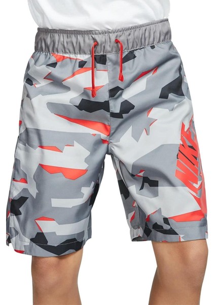 Shorts Woven Camo Short Kids Bermuda Çocuk Şort Gri