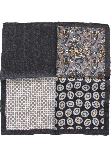 4 Desenli Ipek Cep Mendili