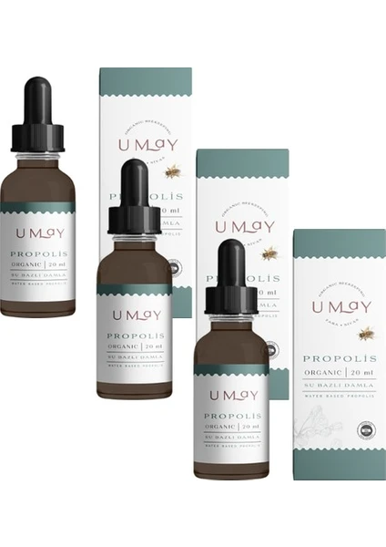 Umay Herbal Organik Su Bazlı Propolis Damla 3'lü