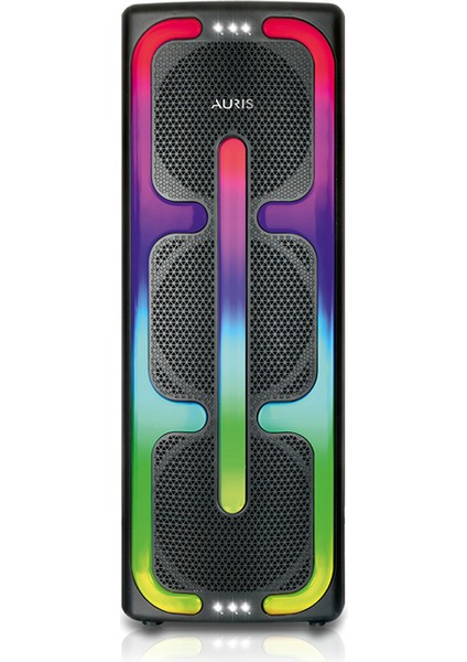 Parti Hoparlörü 10x3 Taşınabilir Rgb Renkli Kumanda Mikrofonlu Büyük Boy Karaoke Bluetooth Hoparlör