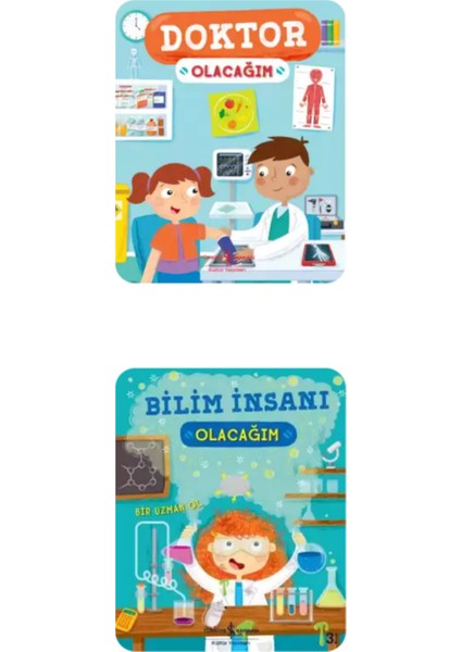 Doktor Olacağım - Mühendis Olacağım - Yazılmcı Olacağım - Bilim İnsanı Olacağım 4'lü Set + Okuma Takip Ayracı modelleri