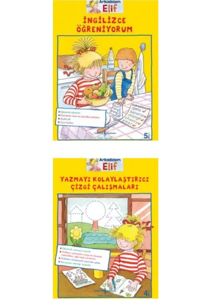 Elif ile Okul Öncesi Etkinlik Serisi 10 Kitap - Anaokulu Ev Çalışmaları