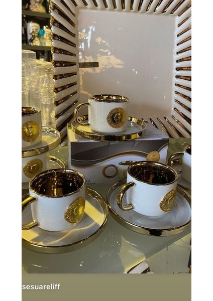 Lüx Porselen Lira Fincan Takımı