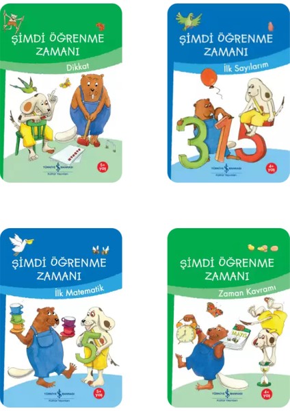 Şimdi Öğrenme Zamanı Dikkat - İlk Sayılarım - İlk Matematik - Zaman Kavramı 4'lü Set + Okuma Takip Ayracı