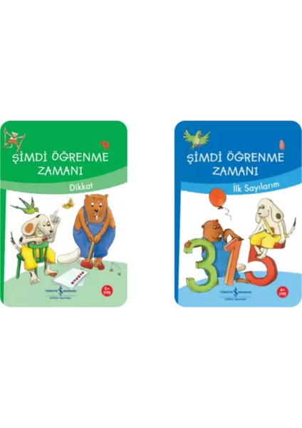 Şimdi Öğrenme Zamanı Dikkat - İlk Sayılarım - İlk Matematik - Zaman Kavramı 4'lü Set + Okuma Takip Ayracı