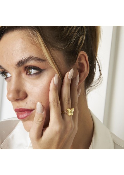 Tek Taşlı Büyük Kelebek Yüzük indirimleri