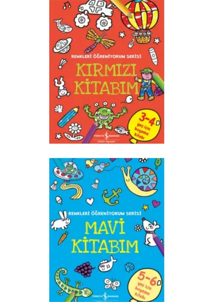 Renkleri Öğreniyorum ve Süper Hayvanlar Boyama Seti 9 Kitap - Okuma Takip Ayracı