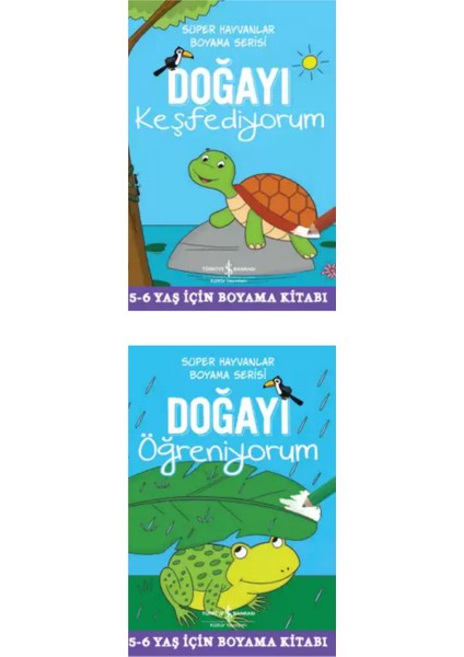 Renkleri Öğreniyorum ve Süper Hayvanlar Boyama Seti 9 Kitap - Okuma Takip Ayracı