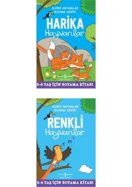 Renkleri Öğreniyorum ve Süper Hayvanlar Boyama Seti 9 Kitap - Okuma Takip Ayracı