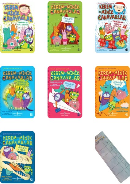 Çılgın Çizgi Romanlar - Kerem ve Minik Canavarlar 7 Kitap - Okuma Takip Ayracı