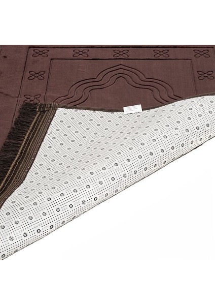 Soft Yumuşak Kadife Peluş Seccade Koyu Kahve