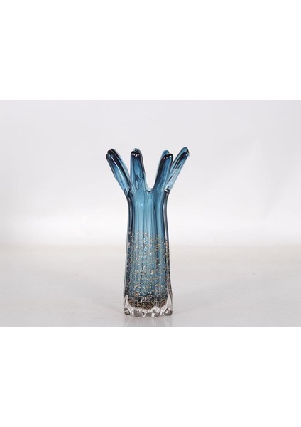 Fıngers Blue Glass Vase 18X15X30 cm