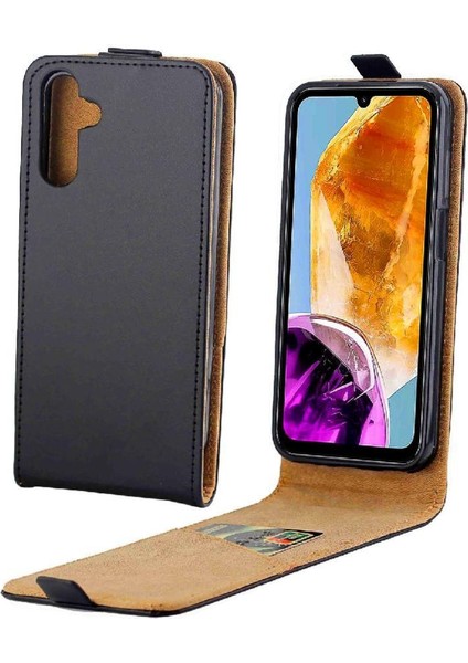 Samsung Galaxy M15 Için Dikey Flip CASE/F15 Kart Yuvası Iş Tarzı Tpu (Yurt Dışından)