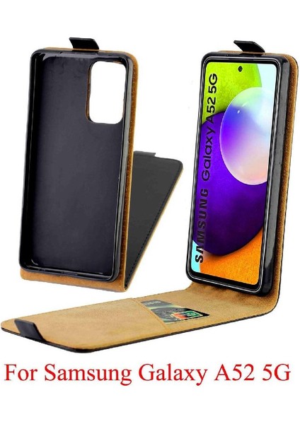 Samsung Galaxy Vertical 5g Tpu Deri Iş Tarzı Için Dikey Flip Case (Yurt Dışından)