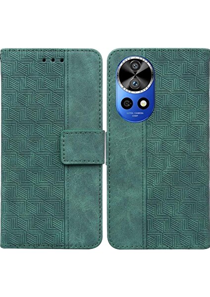 YH Market Huawei Nova 12 Pro Kickstand Özelliği Premium Pu Deri Flip Case (Yurt Dışından)