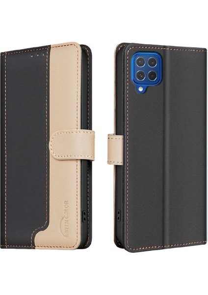 Samsung Galaxy A12 Için Flip CASE/M12 Rfıd Engelleme Flip Folio Kart Yuvaları (Yurt Dışından)