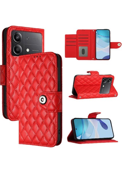 Xiaomi Poco X6 Neo 5g Için Kılıf Cüzdan Kapak Kart Tutucu Bilek Şeridi (Yurt Dışından)