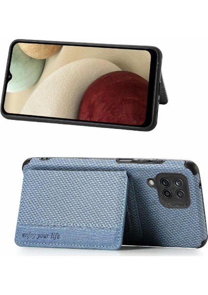 Samsung Galaxy A12 Manyetik Kart Tutucu Standı Fonksiyonu Için Kılıf Komple (Yurt Dışından) fırsatları