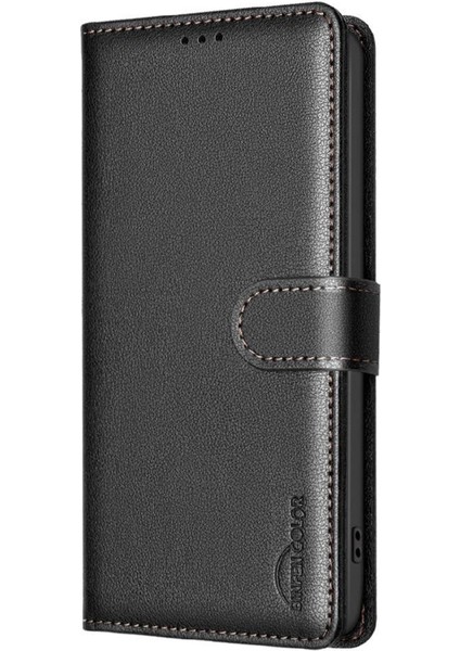 IPhone 13 Için Flip Case Pro Max Pu Deri Cüzdan Kart Tutucu Kickstand (Yurt Dışından)
