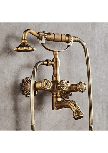 Banyo Bataryası Duş Seti Antik Özel Yeni Model Duvar Askı Aparatlı 7 Yıl Güvenceli modelleri