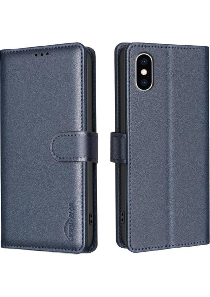 IPhone Xs Max Rfıd Engelleme Kart Tutucu Kickstand Manyetik Için Flip Case (Yurt Dışından)