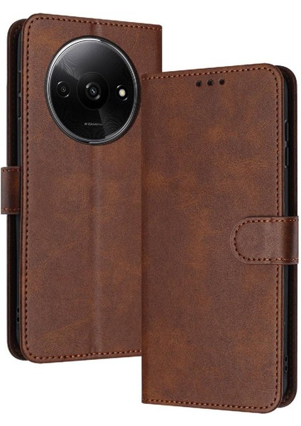 Toka Pu Deri Saf Kart Yuvası ile Xiaomi Redmi A3 Için Flip Case (Yurt Dışından)