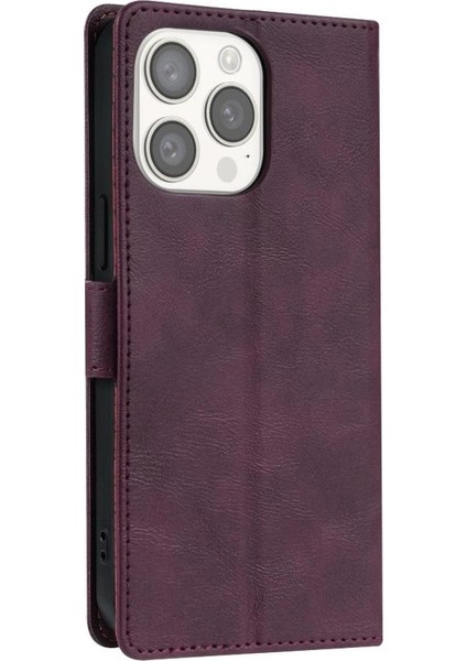 IPhone 12 Için Flip Case Pro Max Manyetik Kapatma Kart Yuvaları Yan Cep (Yurt Dışından)