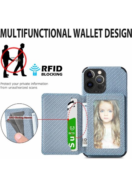 IPhone 13 Için Kılıf Pro Max Standı Fonksiyonu Manyetik Kart Tutucu Komple (Yurt Dışından)