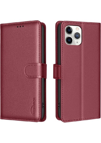 IPhone 11 Için Flip Case Pro Manyetik Rfıd Engelleme Pu Deri Cüzdan Kart (Yurt Dışından)