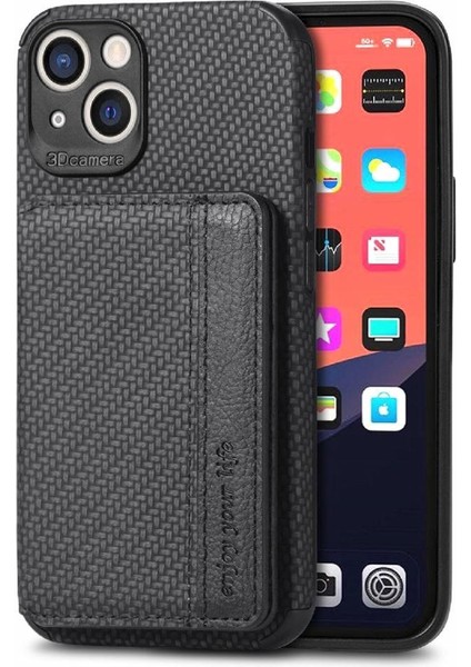 IPhone 13 Için Kılıf Mini Manyetik Kart Tutucu Komple Kamera Güvenlik Rfıd (Yurt Dışından)