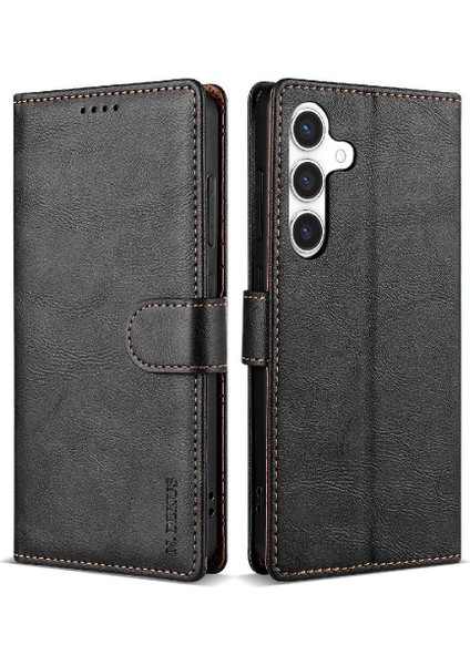 Samsung Galaxy A25 Için Flip Case Yan Cep Çift Katmanlı Koruma Anti (Yurt Dışından)