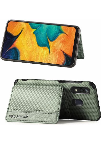 Samsung Galaxy A30/A20 Standı Fonksiyonu Manyetik Kart Tutucu Rfıd (Yurt Dışından) modelleri