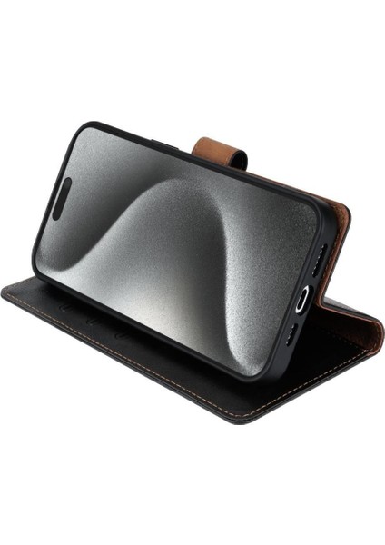 IPhone 14 Için Flip Case Pro Max Kart Yuvaları Manyetik Kapatma Anti Kayma Yan (Yurt Dışından)